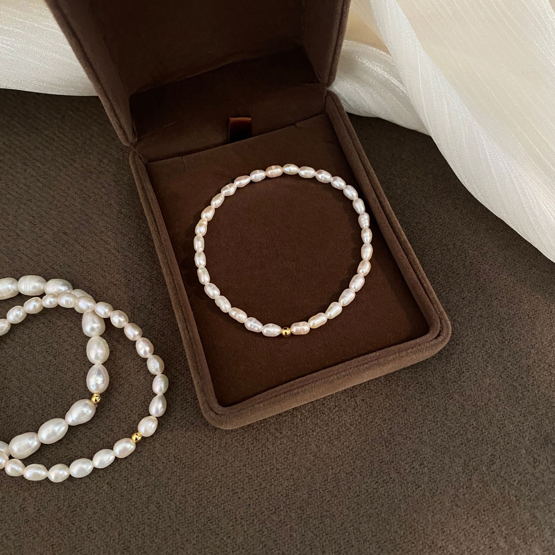 3mm 천연 진주 팔찌