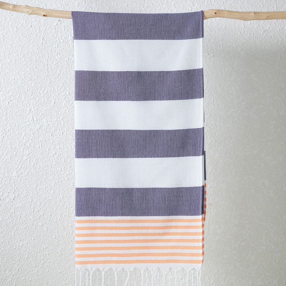 Toalla turca de algodón teñido en hilo, manta de playa de secado rápido con rayas