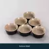 ₸Black pottery straight mug 6 cups