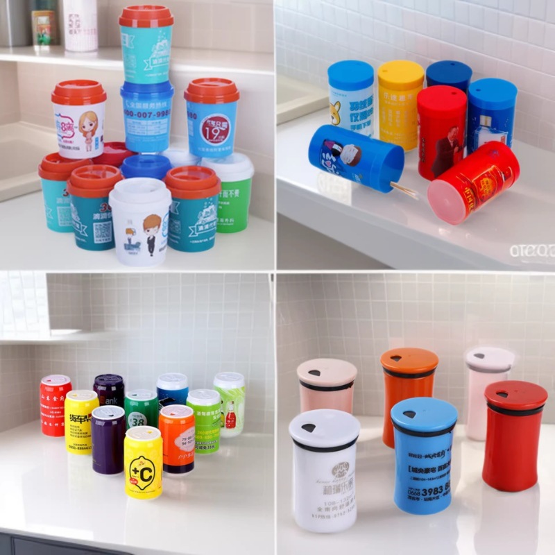 Toothpick Holder with a Slim Waist Design for Home, Hotel, Restaurant, and Commercial Use, Creative Nordic-Style Box with Toothpicks, Customizable with Iogo Color Printing
