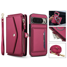 适用谷歌9/9PRO多功能手机皮套钱包款PIXEL9XL插卡支架8A/8防摔壳