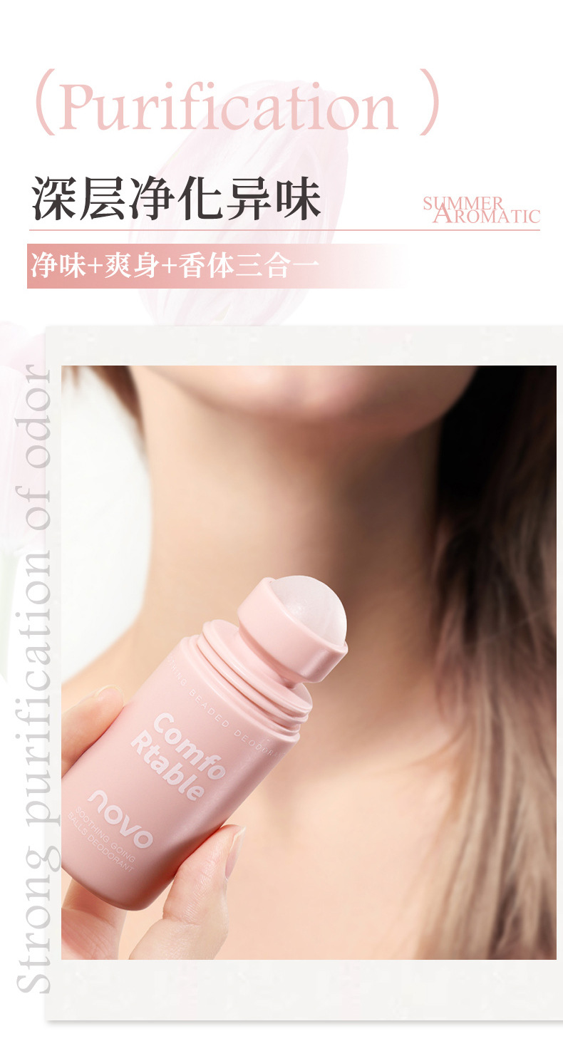 NOVO Refreshing Roll-on Body Lotion leaves a long-lasting fragrance, removes odors and stops sweating under the armpits, suitable for both men and women undefined