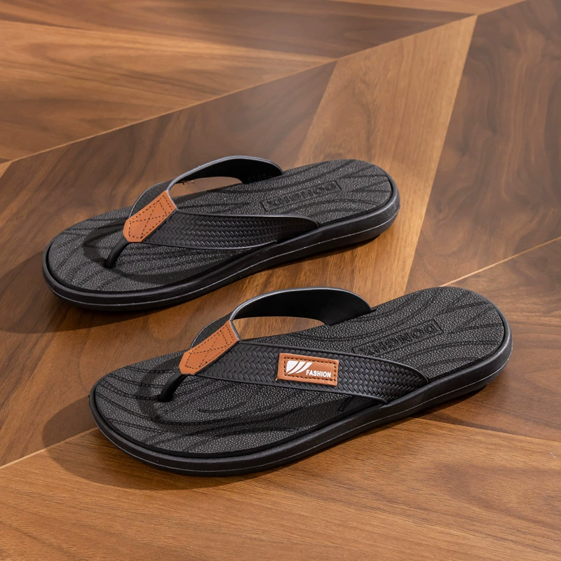 Цельные шлепанцы, Мужская Новая летняя пляжная обувь 2024 года, мужские сандалии, Нескользящие износостойкие шлепанцы