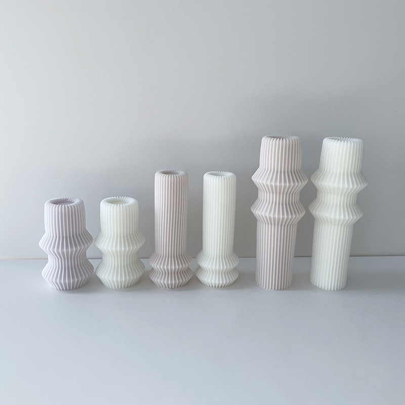 Description Picture 3 of itemDIY Geometric Cylindrical Roman Pillar Silicone Candle Mold Handmade Scented Candle Making Plaster Gypsum Mould Home Decor
