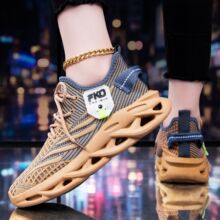 男鞋2026新款夏季男女同款透气跑步鞋时尚百搭椰子鞋软底运动鞋