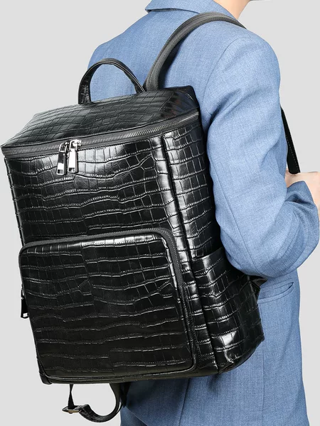 Business Schoolbag Travel Advanced Feeling Top Layer Cowhide Large Capacity Men's Computer Backpack Genuine Leather Men's Genuine Leather Backpack