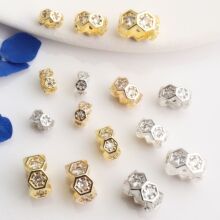 14K����ɫ΢��ʯ�䳲������� diy������Ʒ���� ɢ�����