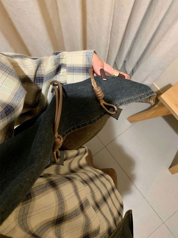 法式复古设计感小众牛仔坎肩女学生早秋款外穿衬衫新款三件套装|undefined
