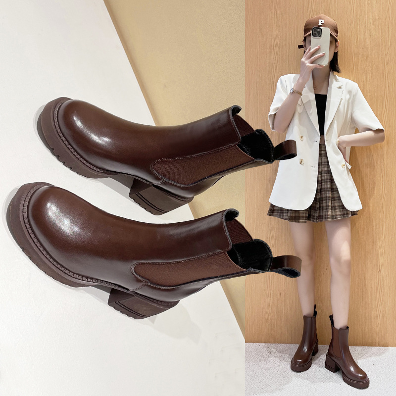 Μπότες ερήμου Μπότες πεζοπορίας από ψεύτικη γούνα Casual Bohemian Flat ψηλό τακούνι με στρογγυλό τετράγωνο φερμουάρ Αθλητικά παπούτσια ταξιδιού Μπότες_voghion.com