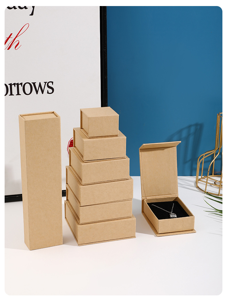 1 Pièce Papier Style Simple Du Quotidien Couleur Unie Boîtes À Bijoux display picture 3