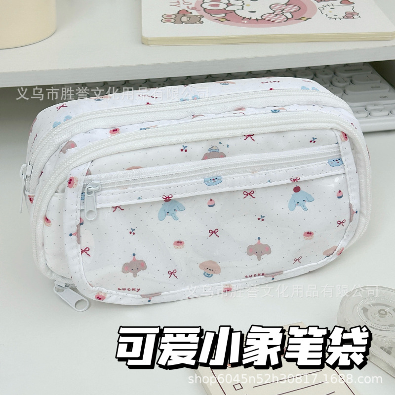 新しいラブブ痛バッグ鉛筆バッグ学生大容量文具バッグ収納袋かわいい多層高価値筆箱|undefined