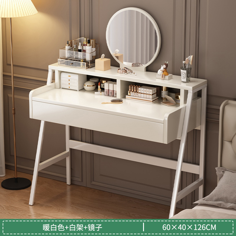 Comodador moderno dormitorio simple mesa de maquillaje 2025 nueva mesa de maquillaje de lujo ligera pequeña mesa de dormitorio principal