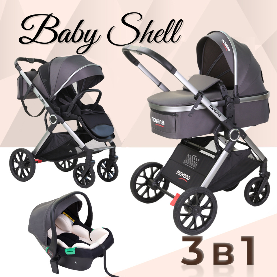 Stroller Multifunctional Sleeping Basket Baby Stroller Can Sit and Lie down Newborn High View Children's Stroller Spine Protector