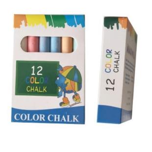 12 Boxed Chalks Factory Direct Sales School Teaching Colorful Dust-Free Kidsren's Chalk Boxed Ready Stock Wholesale