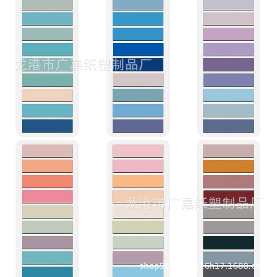 Index stickers Morandi color transparent writing sticky notes Student stickers Creative classification instructions