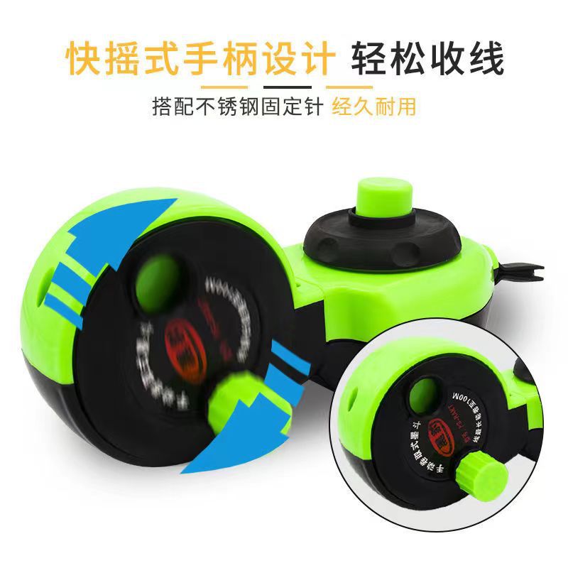 手动墨斗20线墨汁自动墨斗线斗粉斗装修用画线器木工划线送垒德株