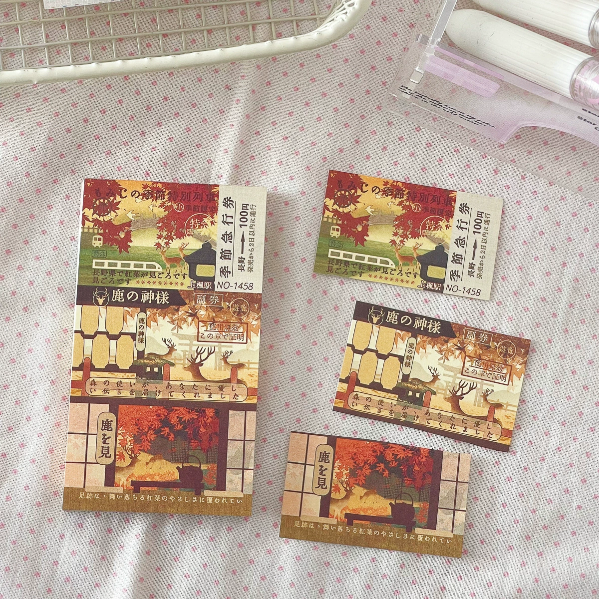 Вакаварака Порядок четырех времен года, блокнот с четырехлистным клевером, материал коллаж для рукоделия сшивка из трёх частей