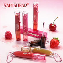 �羳��ó����SAM SUGAR���ʹ�������ʪ�־���ɫ����մ��Lip oil