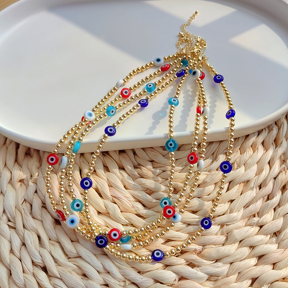 Fashion Eye Copper Knitting Necklace 1 Piece