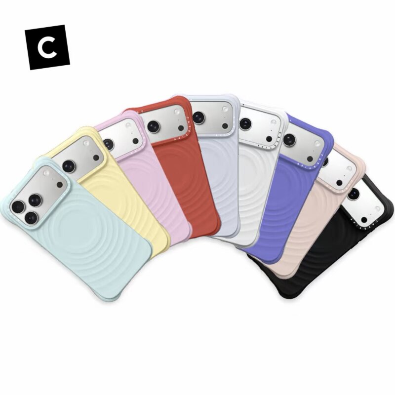 Case【Top Version on the Market】Wave-Patterned Phone Case with Magnetic Magsafe for Apple iPhone 17Pm