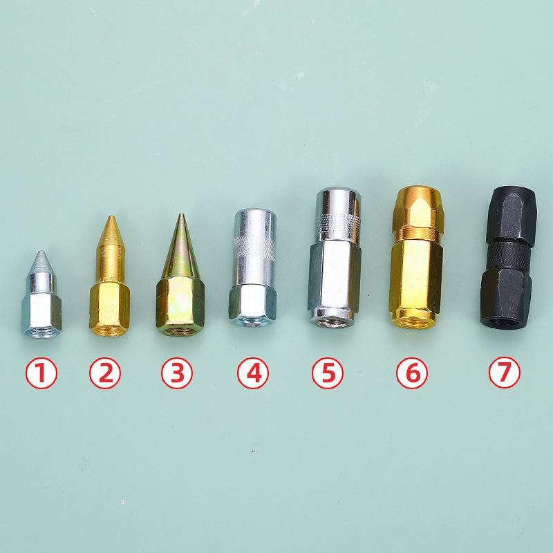 Fábrica al por mayor boquilla de grasa boca plana boca puntiaguda boquilla de grasa pesada accesorios de pistola de grasa a prueba de explosiones Linyi herramientas de hardware