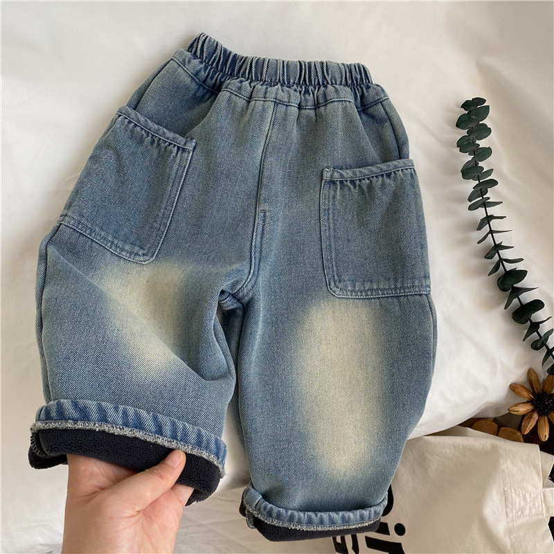 Cute Solid Color Cotton Boys Pants display picture 2