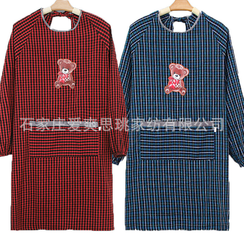 삼베 앞치마 작업복 도매 가족 주방 앞치마 요리 교수형 목 턱받이 작업복이 연장 된 오염 방지 작업복