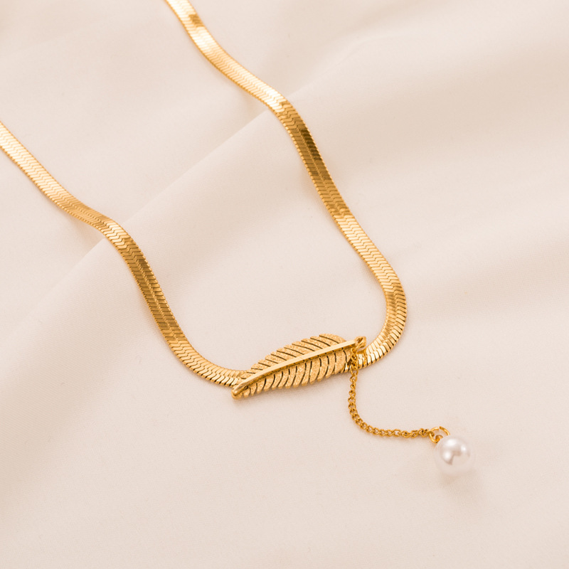 Retro Geometric Titanium Steel Plating Layered Necklaces 1 Piece