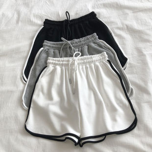 Plus Size Wide-Leg Pants for Women, Summer New Korean Style Student High-Waisted Hot Pants, Casual Sports Pants, Three-Point Shorts for Women, Trendy