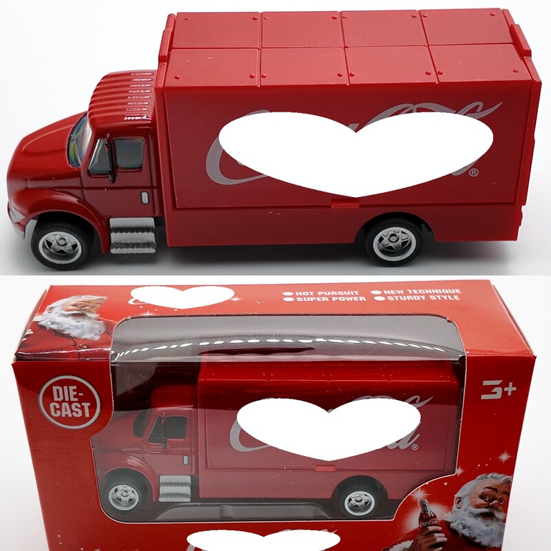 Cross-Border Promotion Small Container Truck Coco Container Truck Alloy Car Model Christmas Decoration Ornaments