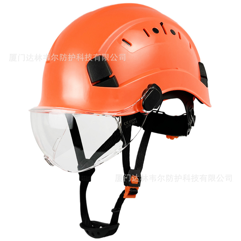 Casco de seguridad con gafas protectoras, ABS resistente, estándar nacional CE