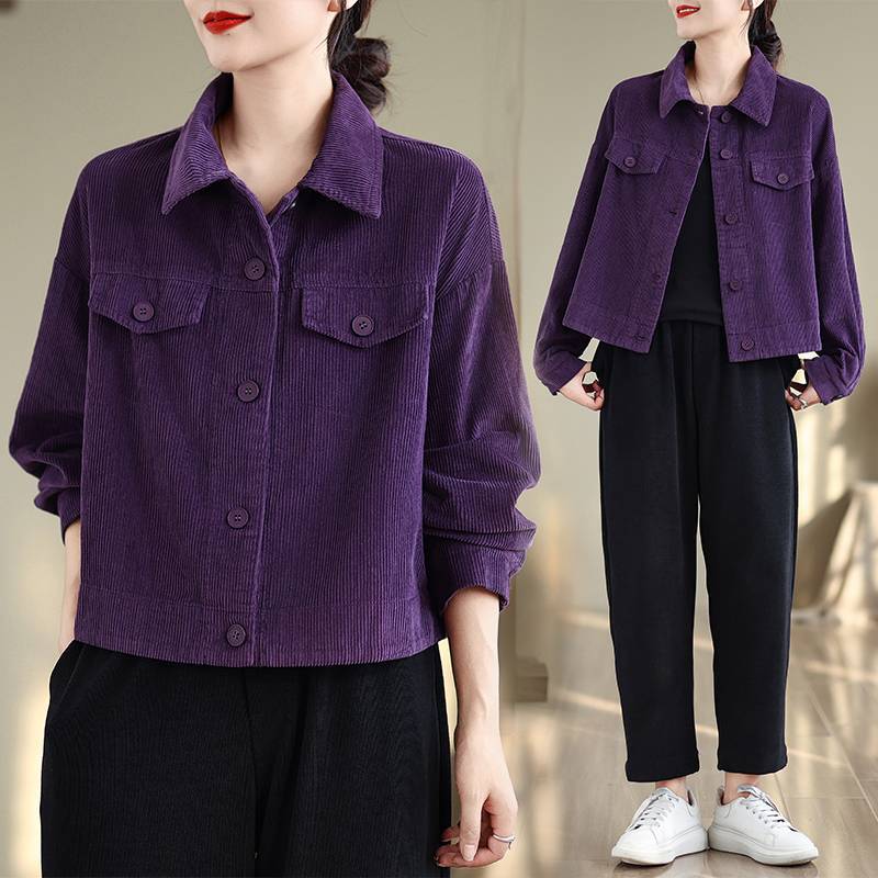 Autumn elegant velvet shirt