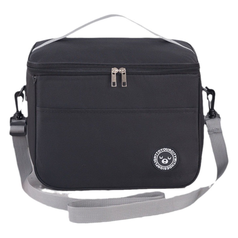 Large-Capacity Satchel Insulated Bag with Shoulder Strap Lunch Box Bag Student Thickeneded Waterproof Lunch Bag Fresh-Keeping Aluminum Foil Picnic
