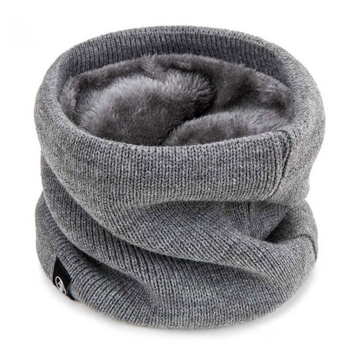 Winter Cycling Neck Gaiter Knitted Headband with Fleece for Neck Protection, Warm and Cozy, Unisex
