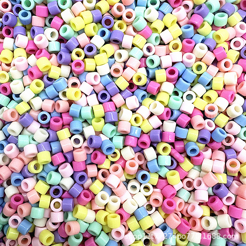 6-16 ミリメートル大穴ラウンドビーズマカロンカラーアクリルビーズ子供の DIY 手作りビーズ素材キャンディーカラーダスティングビーズ|undefined