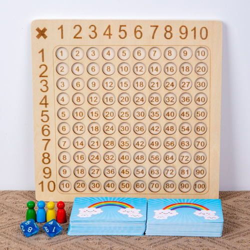 Children's educational nine-nine multiplication table enlightenment arithmetic multiplication operation teaching aids kindergarten early education wooden toys