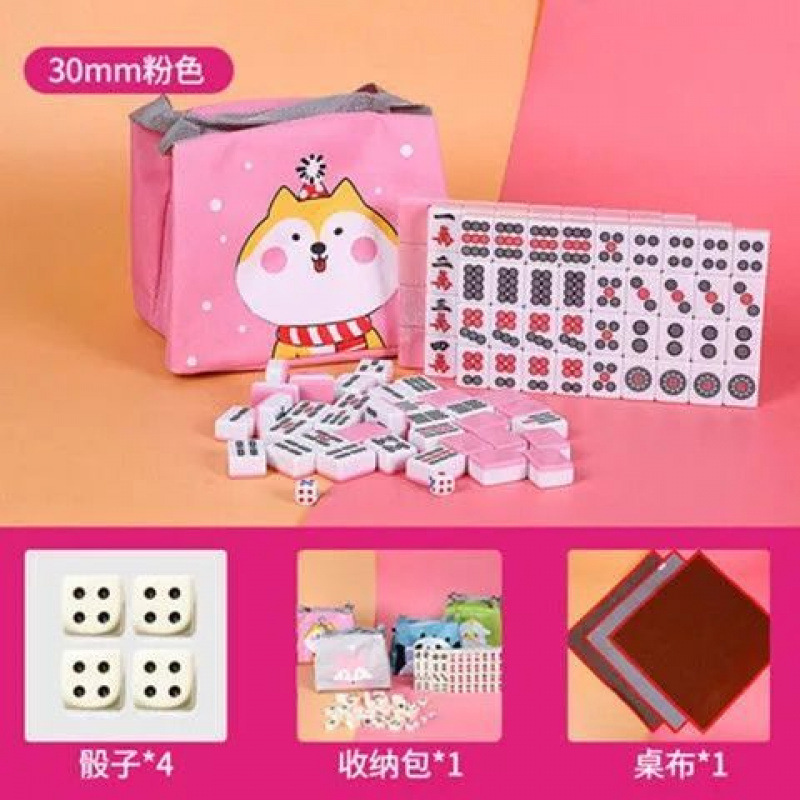 Mini mini mahjong doméstico portátil pequeño tarjeta mahjong dormitorio mini mahjong mini juego completo de tarjetas de mahjong en línea