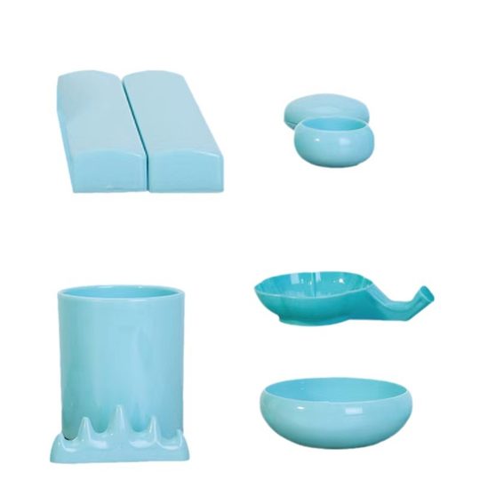 Drop-Resistant Plastic Two-in-One Water Dish Ink Dish Adjustment Dish Small Pen Mountain Wuzhishan Pen Shelf Pen Washing Pen Holds Imitation Jade Ornaments