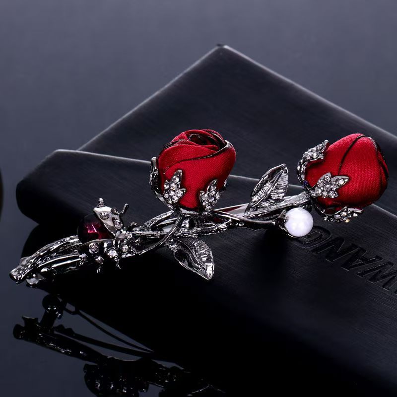 Fermaglio per capelli vintage con inserti di diamanti elegante_voghion.com