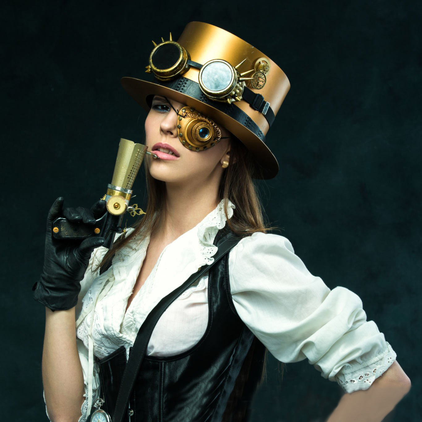 Cross-border Halloween vintage steampunk gafas colsp fiesta de baile vintage steampunk gafas gafas