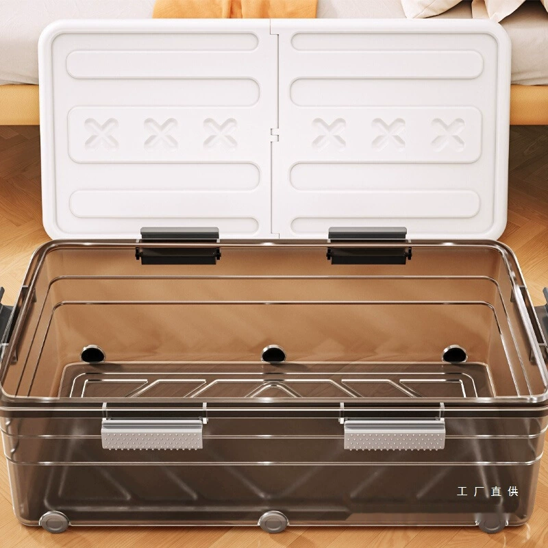 Коробка для хранения с колесами, ящик для хранения в нижней части кровати, плоский ящик-органайзер, ящик для хранения одежды под кроватью, ящик для хранения в домашнем использовании.