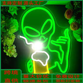 跨境热销专供万圣节霓虹灯礼品房间LED儿童卧室装饰挂件标识灯