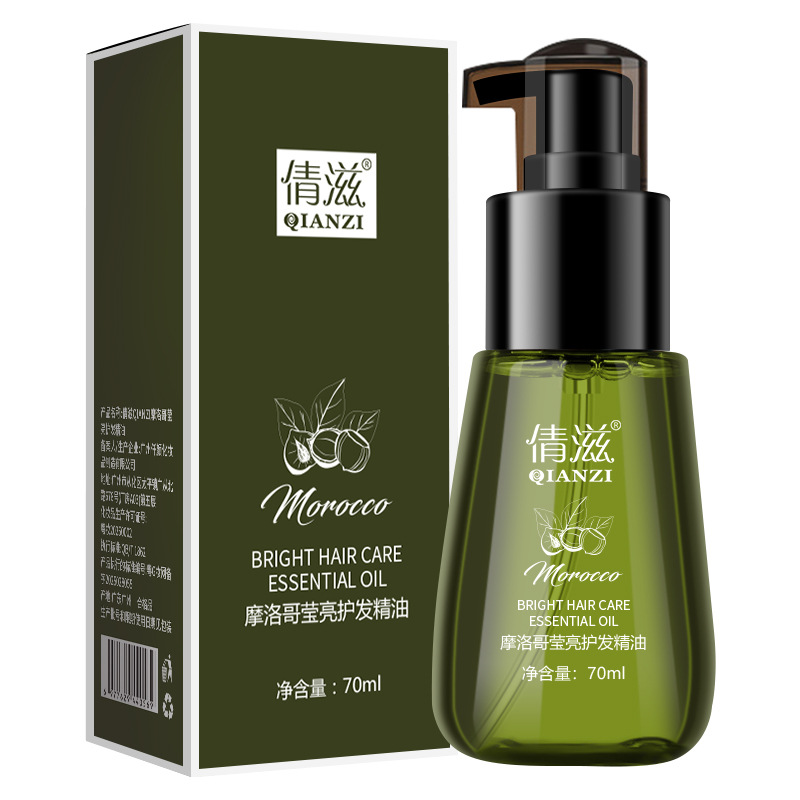 Qian Zi Morocco Hair Care Essential Oil Women Improve Perm and Dye Damaged Hairy Hair Essential Oil Soft Hair Tail Oil Wholesale