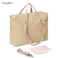 全棉帆布手提单肩斜挎妈咪包多功能超大容量母婴外出包妈妈包跨境