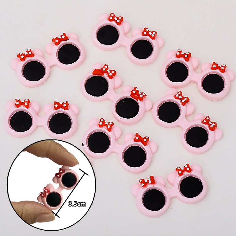 10 # 핑크 미니 선글라스 (3.5*1.5cm)