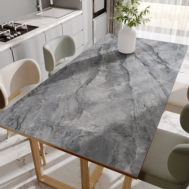 시저 그레이 대리석 가죽 테이블 매트