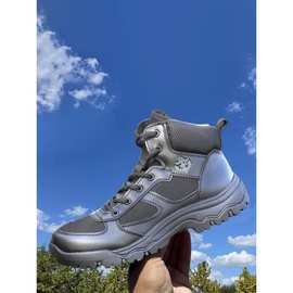 新式作训鞋舰艇夏季男款黑色消防地勤甲板特战体能靴跑步中帮战靴