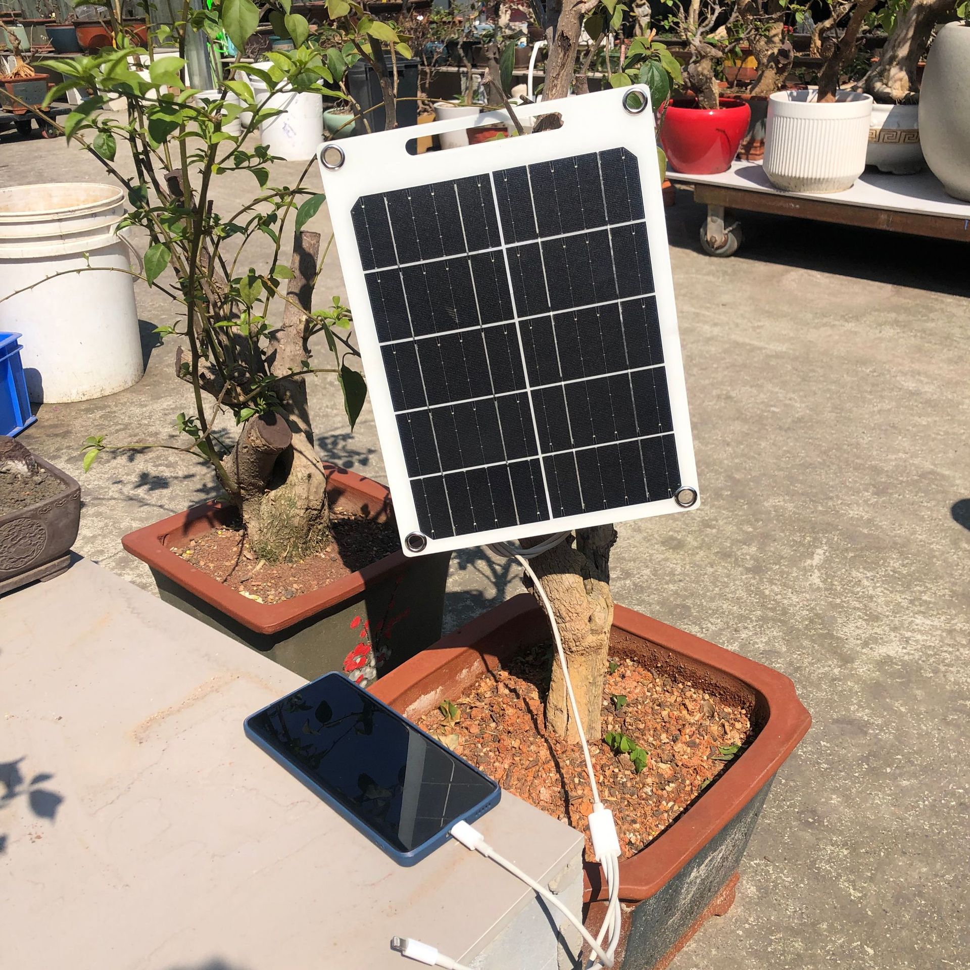 7W 5V al aire libre solar teléfono móvil placa de carga flexible panel solar 9W12W mochila cargador solar