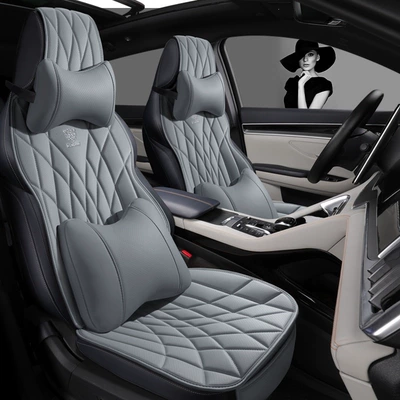 Car Seat Cushion, Cross-Border Wholesale, Four Seasons Pad - elegant-gray-three-small-pieces