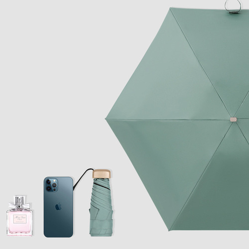Vinyl umbrella 50% fold umbrella for women, full sunshade, sun protection, anti-UV sun umbrella, capsule umbrella, rain or shine, wholesale